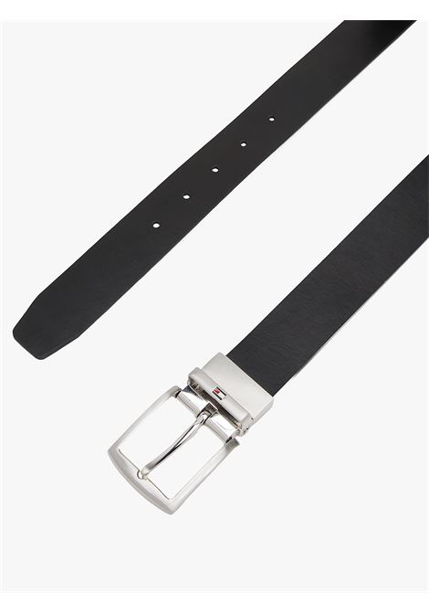 Cintura reversibile Denton in pelle Blu navy nero